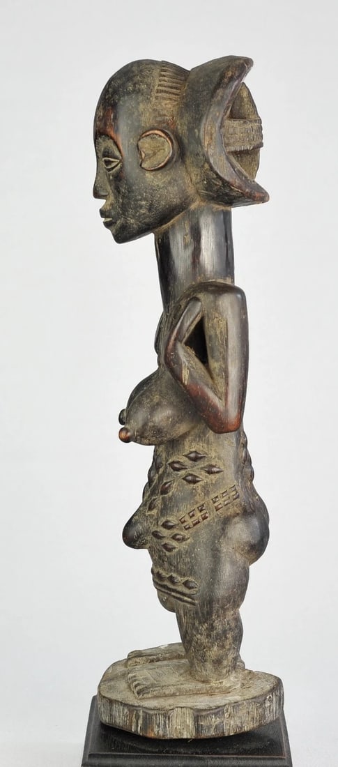 Fine LUBA Classical Cult Figure Statue Congo DRC African Tribal Art 1043 - 8