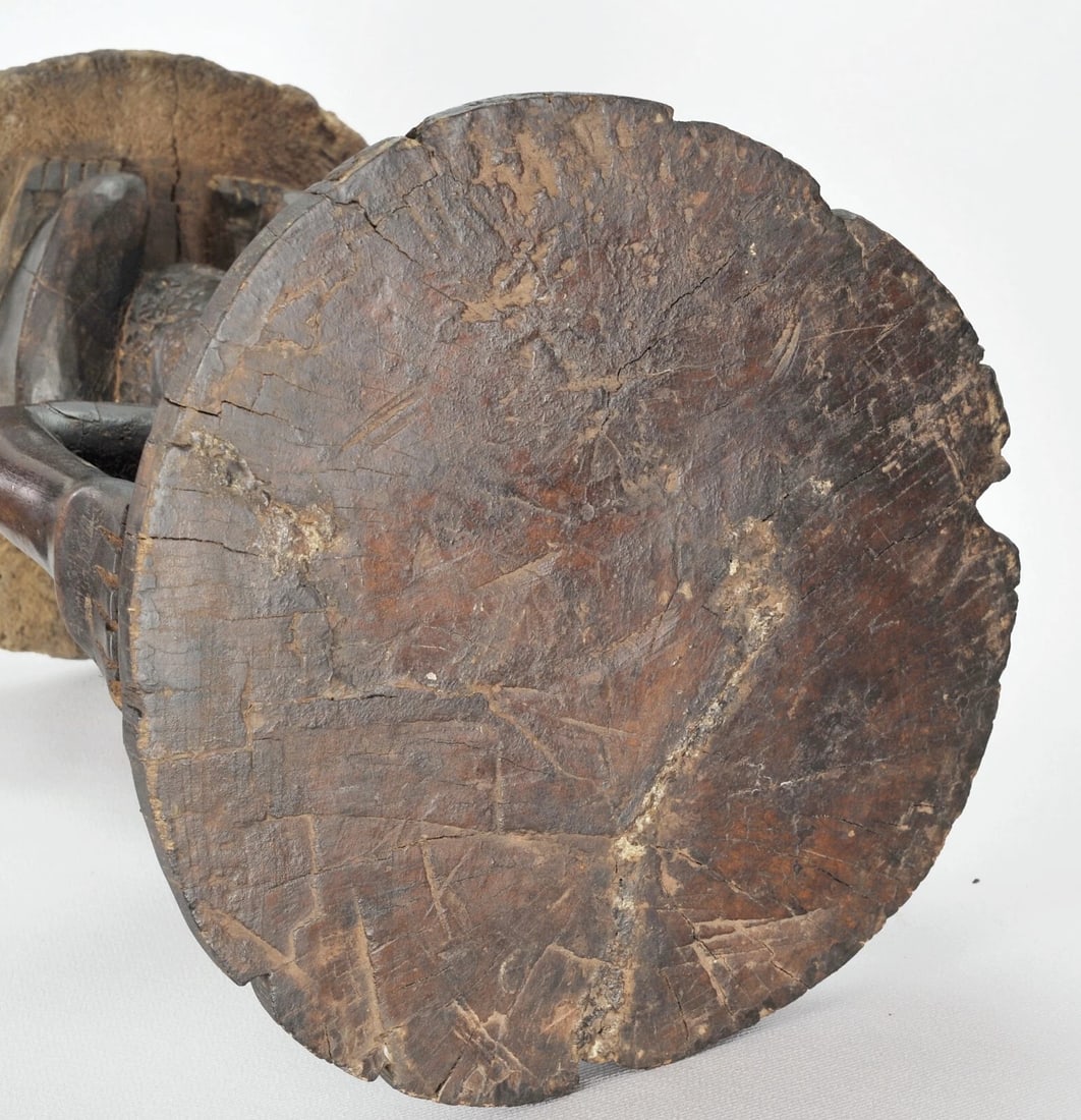 LUBA Shankadi cariatid stool seat figure statue Congo African Tribal Art 1330 - 10