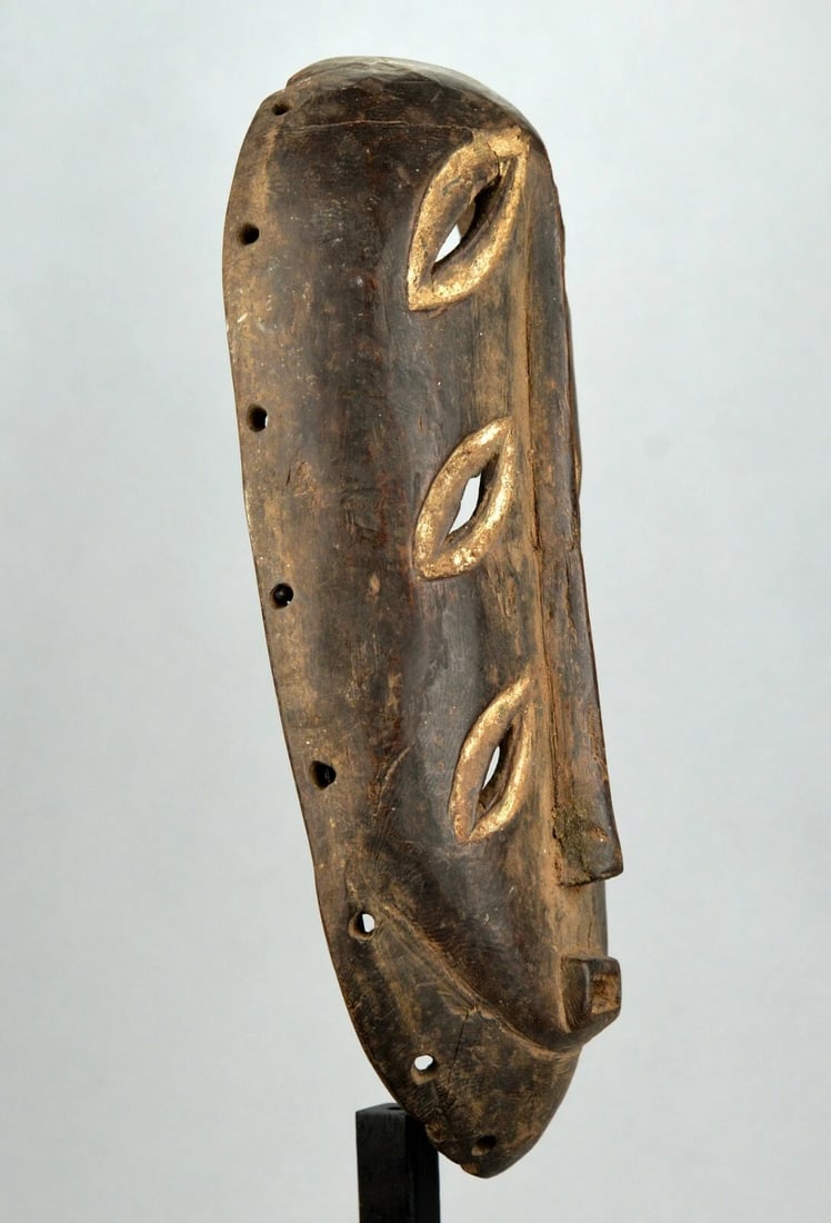 Rare initiation BEMBE Mask 6 eyes Congo DRC African Tribal Art 1302 - 10