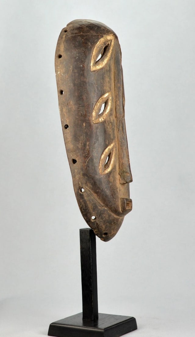 Rare initiation BEMBE Mask 6 eyes Congo DRC African Tribal Art 1302 - 11