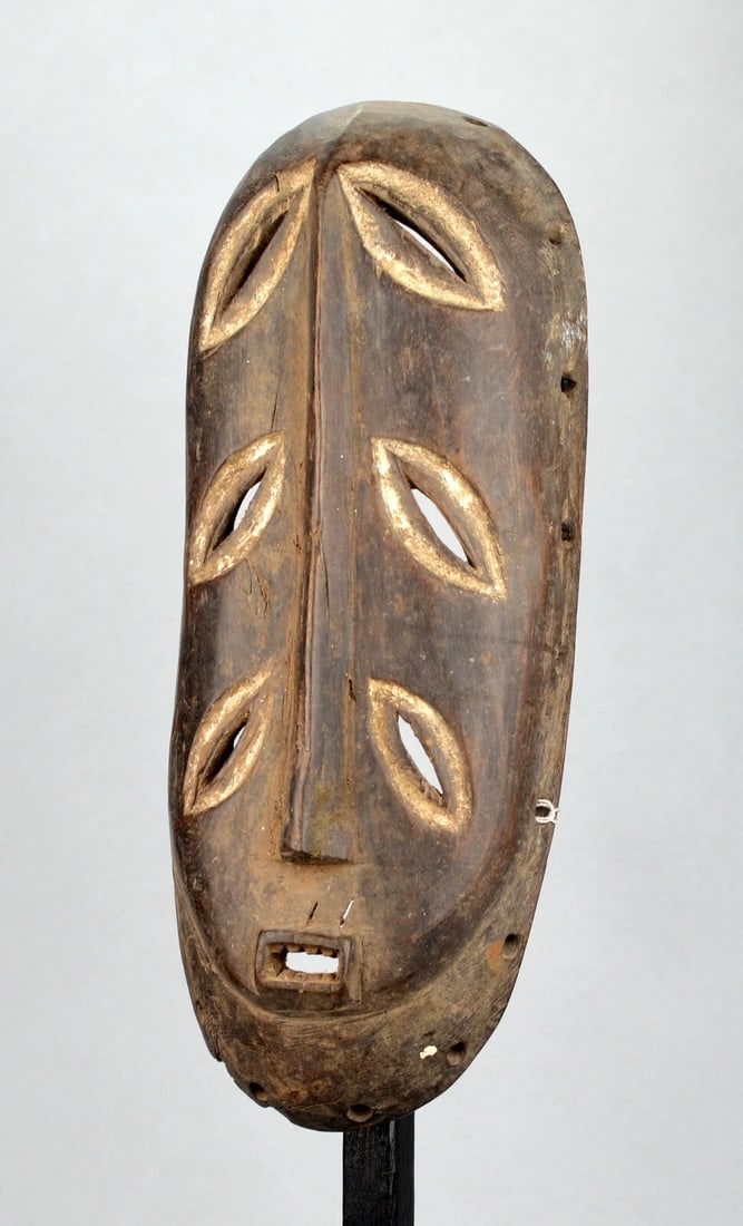 Rare initiation BEMBE Mask 6 eyes Congo DRC African Tribal Art 1302 - 3
