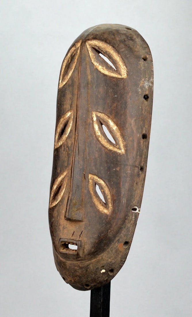 Rare initiation BEMBE Mask 6 eyes Congo DRC African Tribal Art 1302 - 7