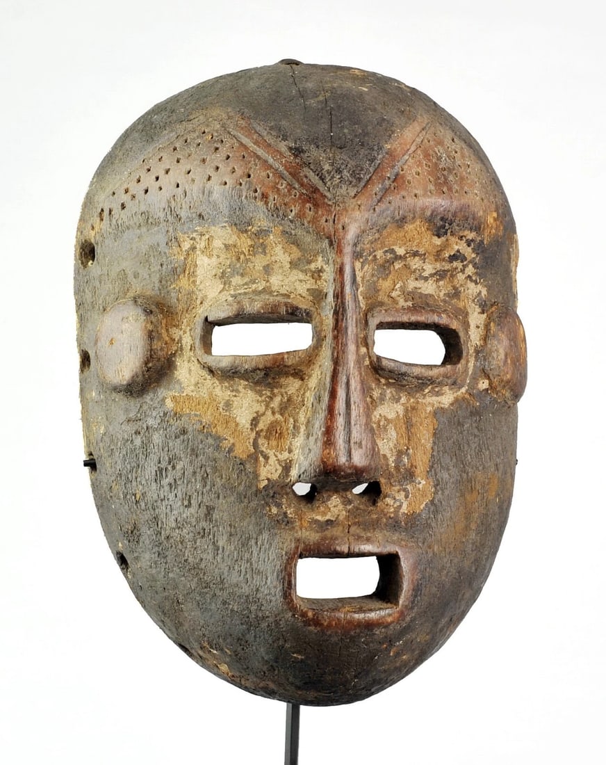 Large LEGA Bwami cult wooden Face Mask Congo Drc Warega African Tribal Art 1077 - 11