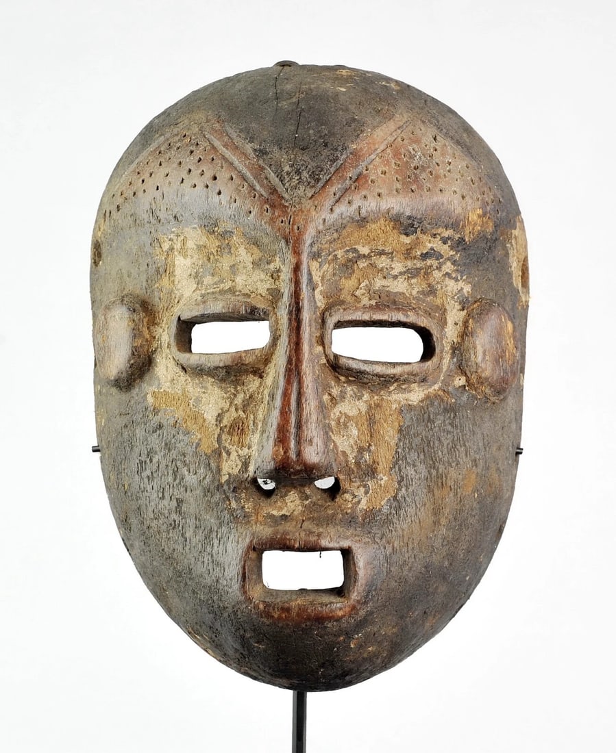 Large LEGA Bwami cult wooden Face Mask Congo Drc Warega African Tribal Art 1077 - 3