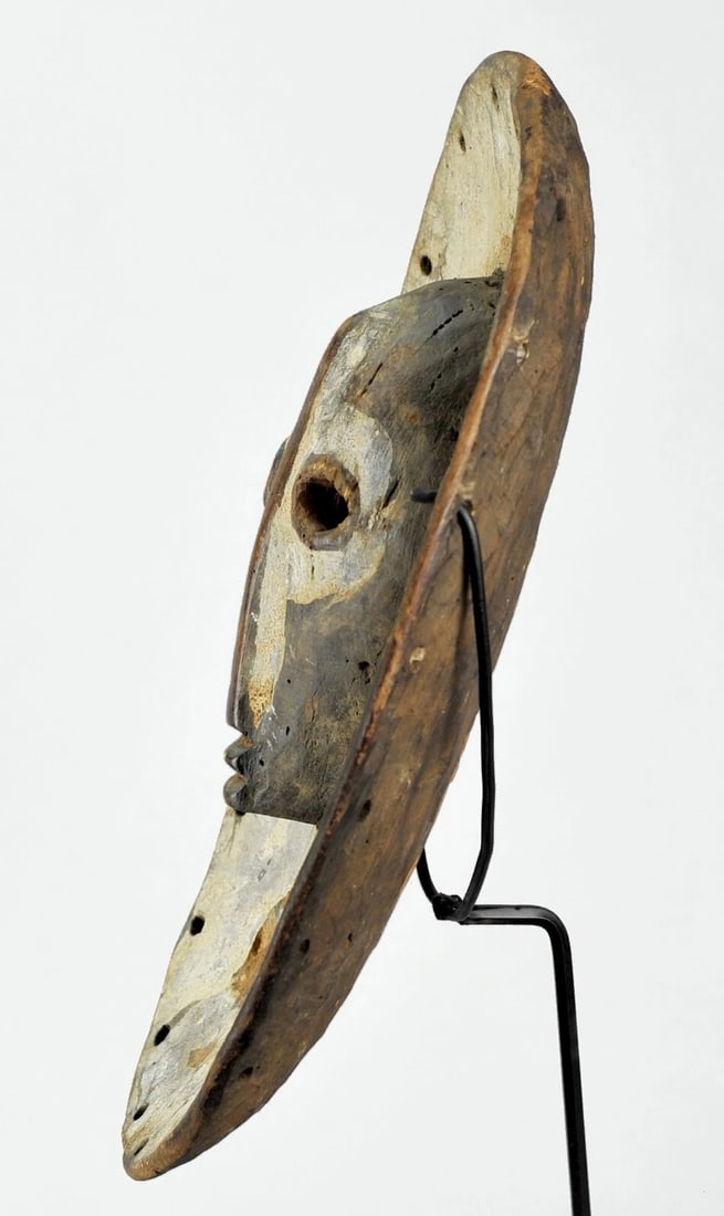 Extremly Rare & Powerful SHI plank wood Mask Congo Lega African Tribal Art 1184 - 10