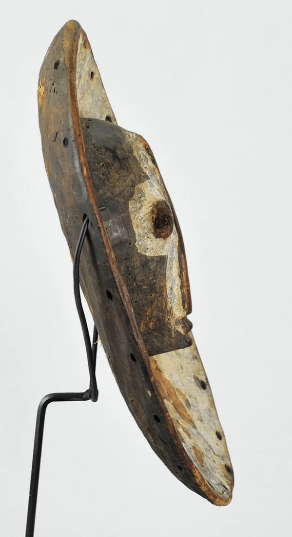 Extremly Rare & Powerful SHI plank wood Mask Congo Lega African Tribal Art 1184 - 4