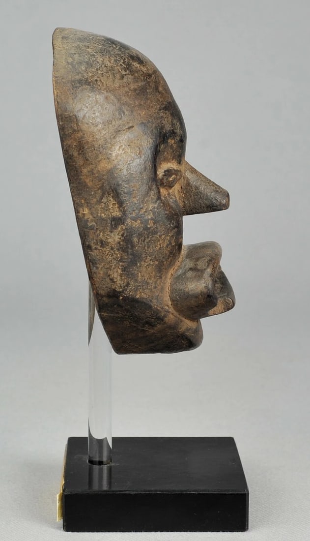 RARE ! HEMBA Cute Anthropomorphic Face Mask Congo DRC African Tribal Art 0939 - 10