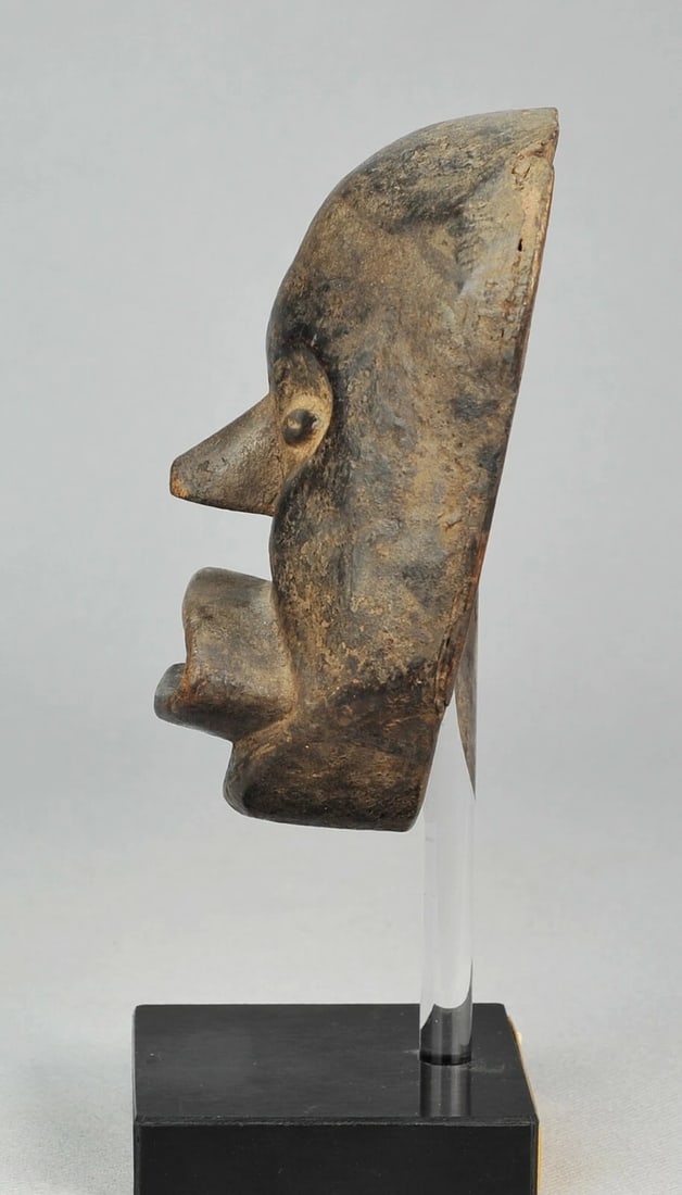 RARE ! HEMBA Cute Anthropomorphic Face Mask Congo DRC African Tribal Art 0939 - 6