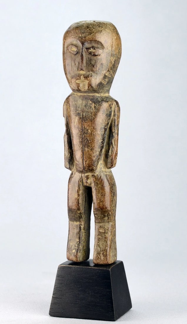 LEGA anthropomorphic figure statue Bwami Cult Congo Drc African Tribal Art 0523 - 4