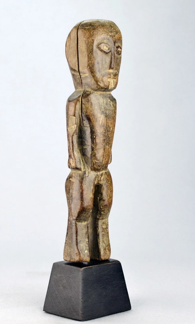 LEGA anthropomorphic figure statue Bwami Cult Congo Drc African Tribal Art 0523 - 8