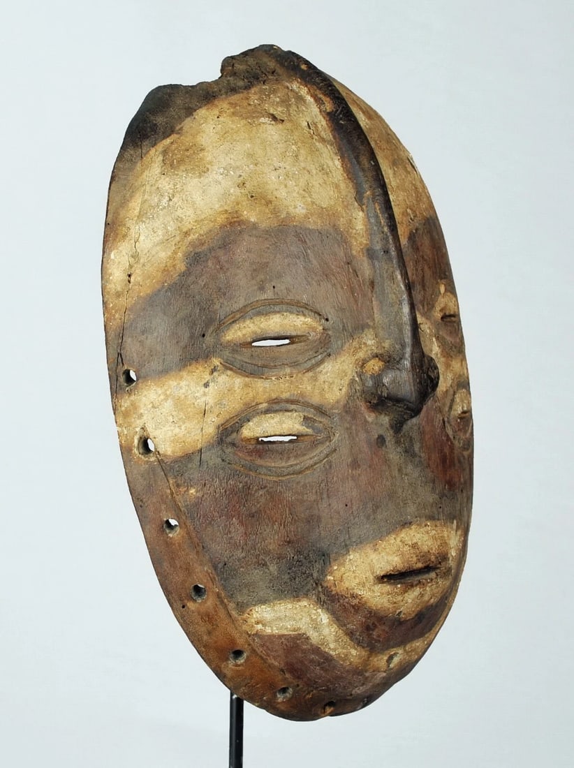 Very rare initiation BEMBE Mask Congo DRC African Tribal Art 1301 - 5