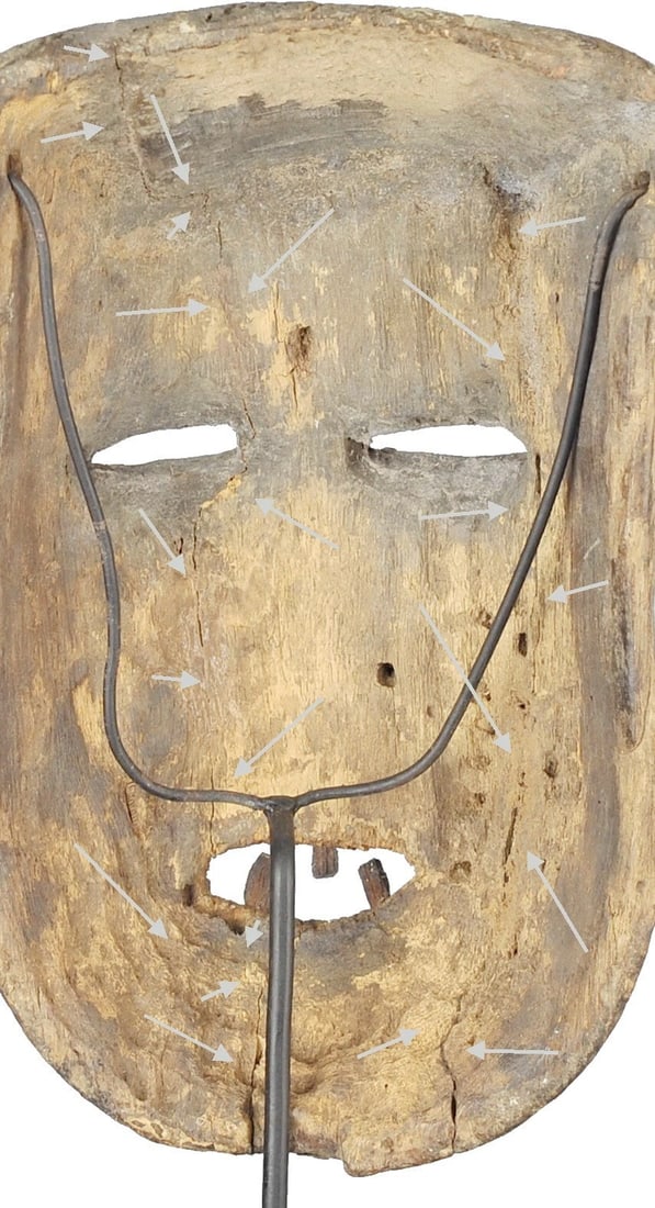 Powerfull BOA Pongdudu Warrior Mask Congo Drc African Tribal Art 1213 - 11