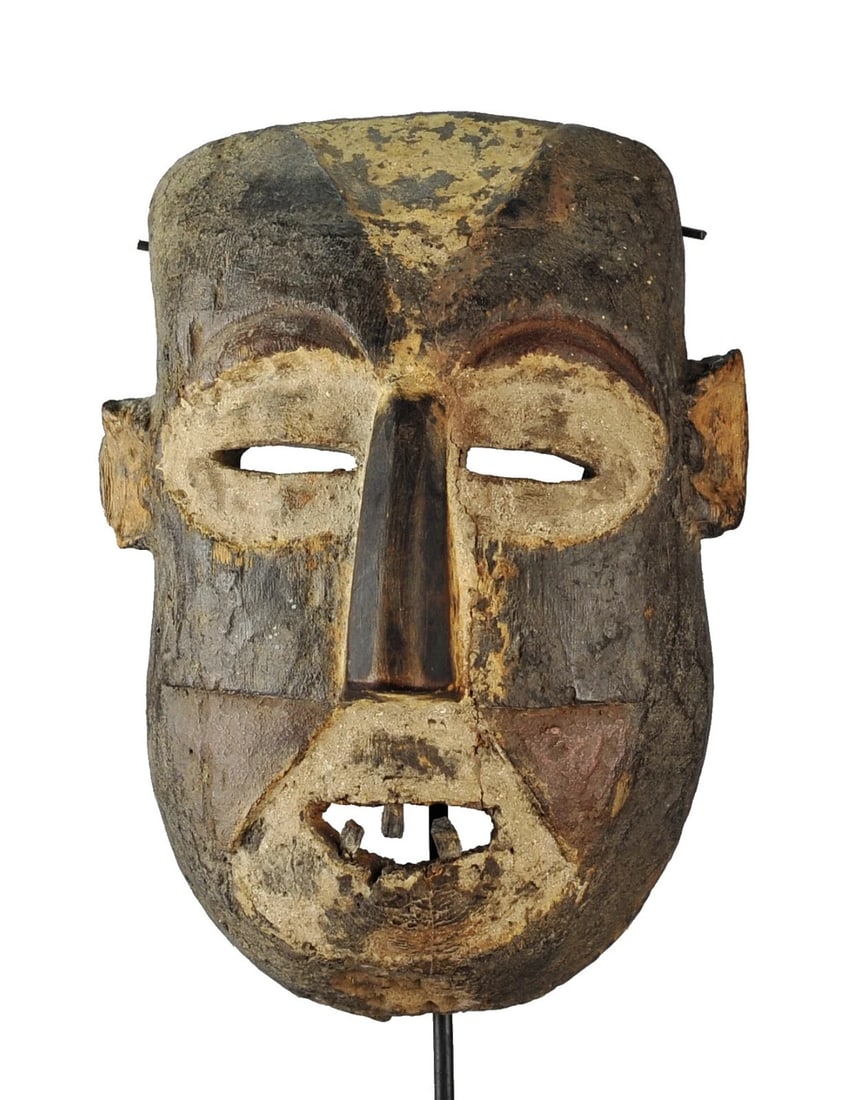 Powerfull BOA Pongdudu Warrior Mask Congo Drc African Tribal Art 1213 - 4