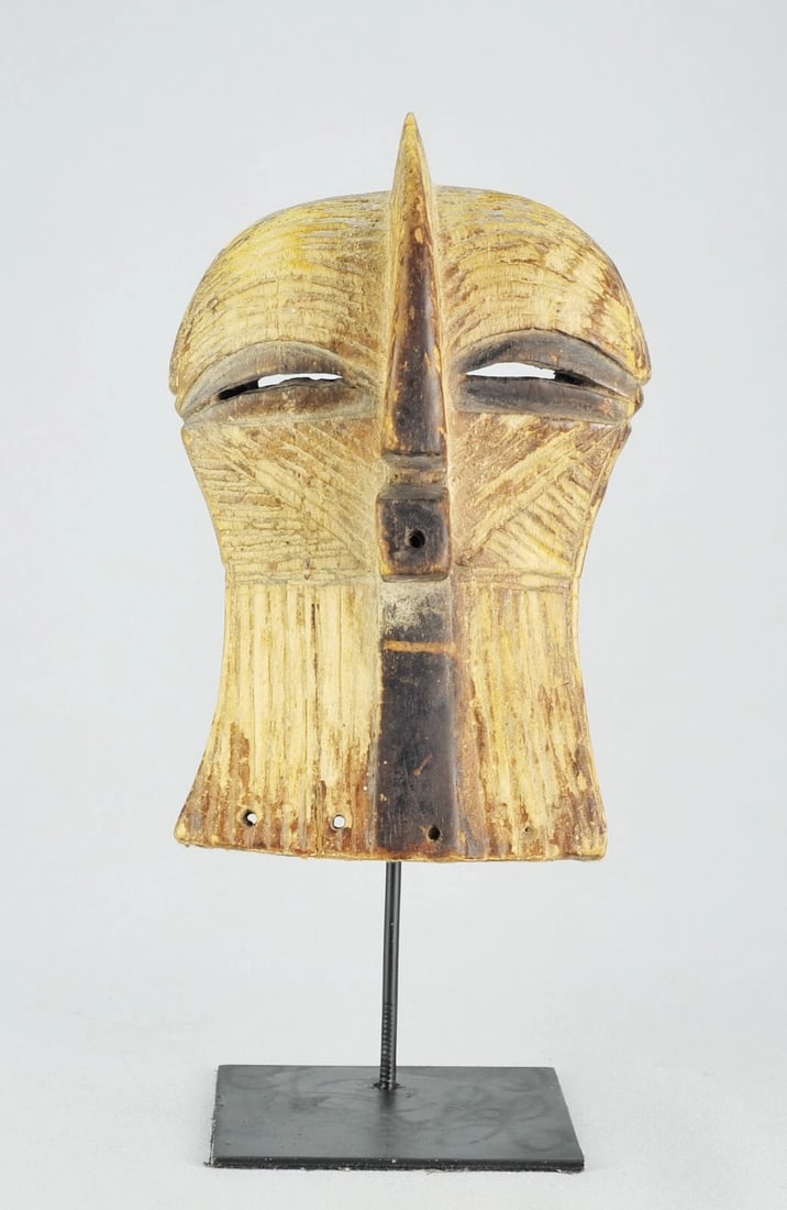 Nice LUBA Kifwebe Wood Mask Congo DRC Baluba African Tribal Art Songye 0980 - 10
