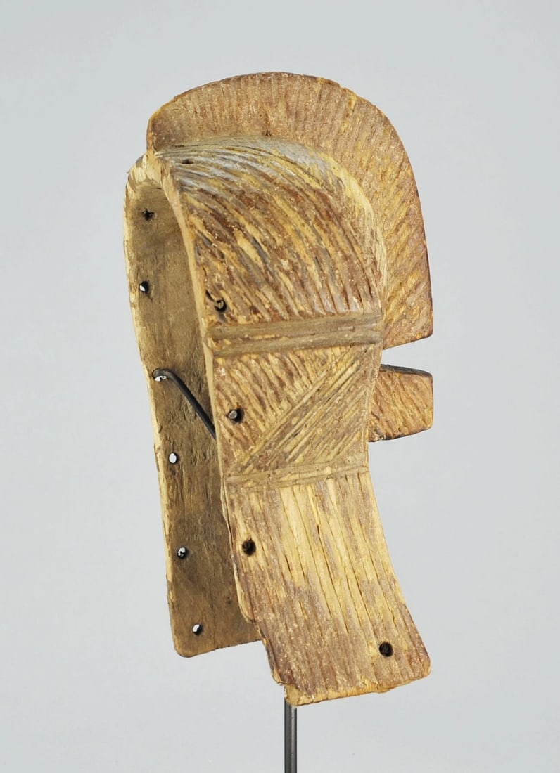 Nice LUBA Kifwebe Wood Mask Congo DRC Baluba African Tribal Art Songye 0980 - 11