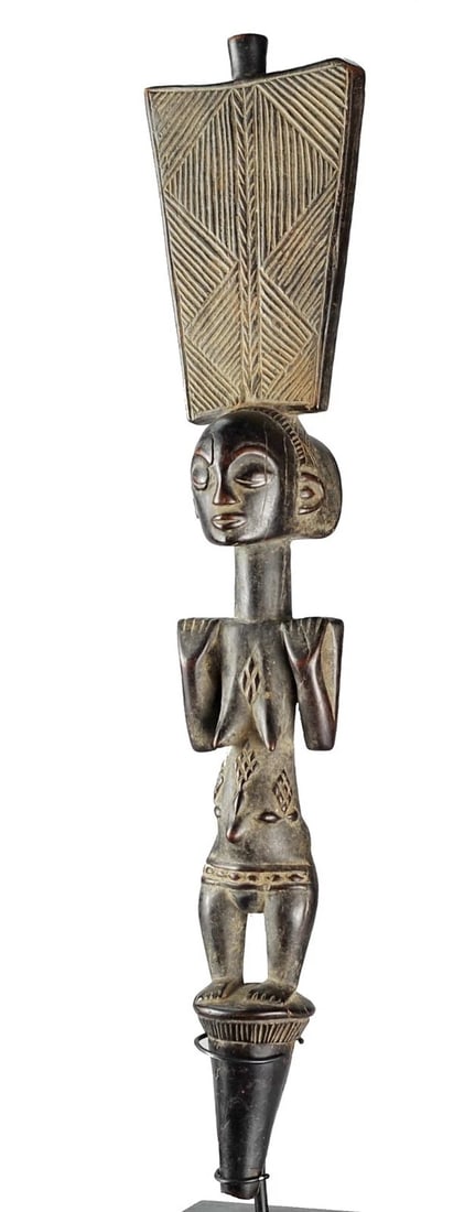 LUBA Kibango Chief's Staff Scepter Congo Drc African Tribal Art Regalia 1134 - 4