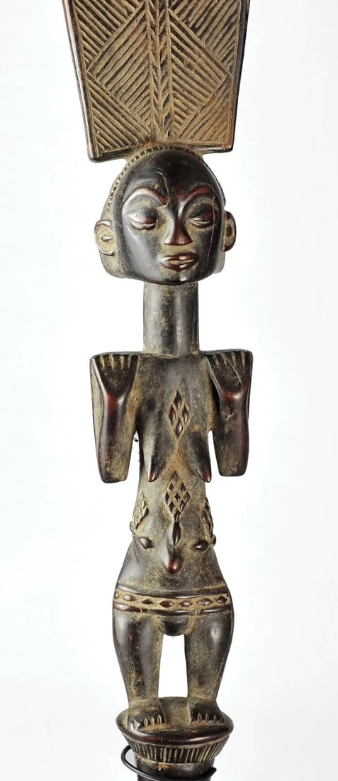 LUBA Kibango Chief's Staff Scepter Congo Drc African Tribal Art Regalia 1134 - 8