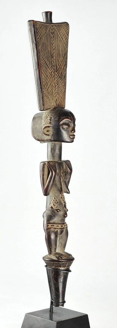 LUBA Kibango Chief's Staff Scepter Congo Drc African Tribal Art Regalia 1134 - 9