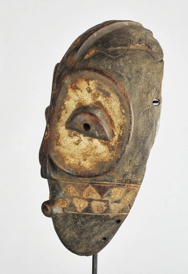 Rare initiation GOMA wood mask Congo DRC Bembe African Tribal Art 1110 - 7