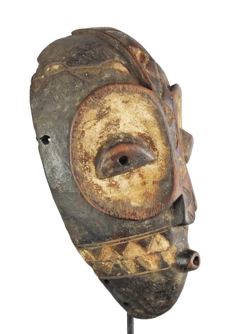 Rare initiation GOMA wood mask Congo DRC Bembe African Tribal Art 1110 - 8