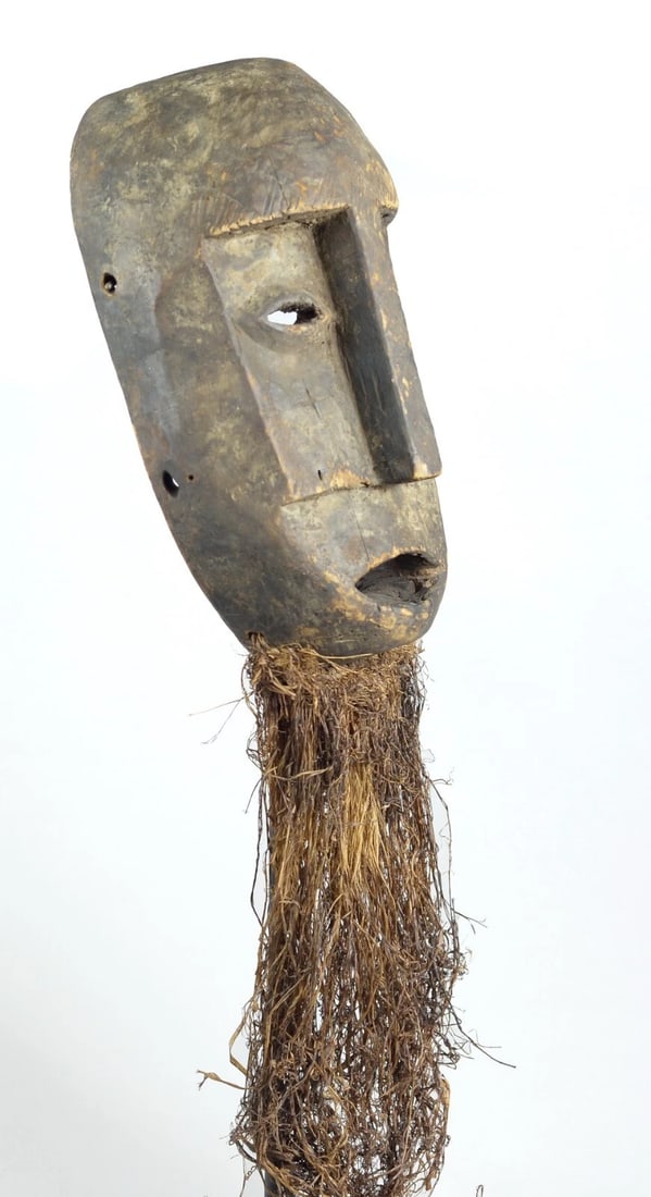 Rare & Powerful SHI Tribe Mask neighbors Lega Congo African Tribal Art 0900 - 11