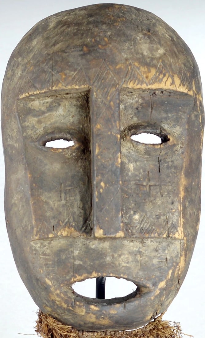 Rare & Powerful SHI Tribe Mask neighbors Lega Congo African Tribal Art 0900 - 6