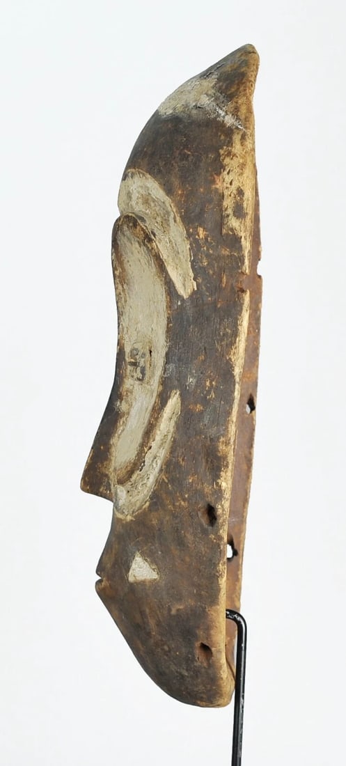 Large 15" BEMBE Zoomorphic Owl Wood Mask Congo DRC African Tribal Art 1211 - 2