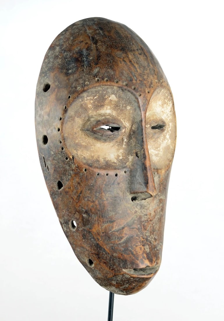 Superb LEGA Bwami Cult wood Mask Congo DRC African Tribal Art Africain 0892 (1 of 11)