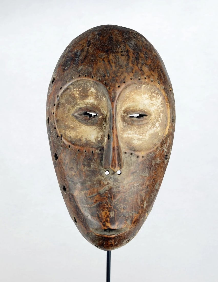 Superb LEGA Bwami Cult wood Mask Congo DRC African Tribal Art Africain 0892 - 2