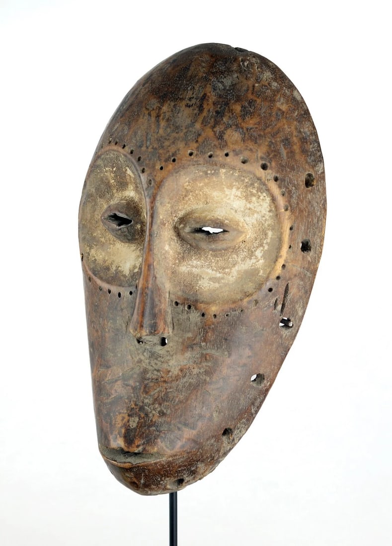 Superb LEGA Bwami Cult wood Mask Congo DRC African Tribal Art Africain 0892 - 4