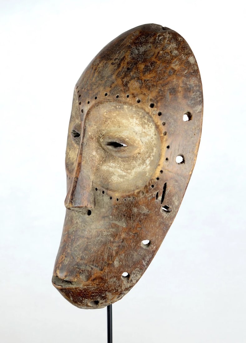 Superb LEGA Bwami Cult wood Mask Congo DRC African Tribal Art Africain 0892 - 5