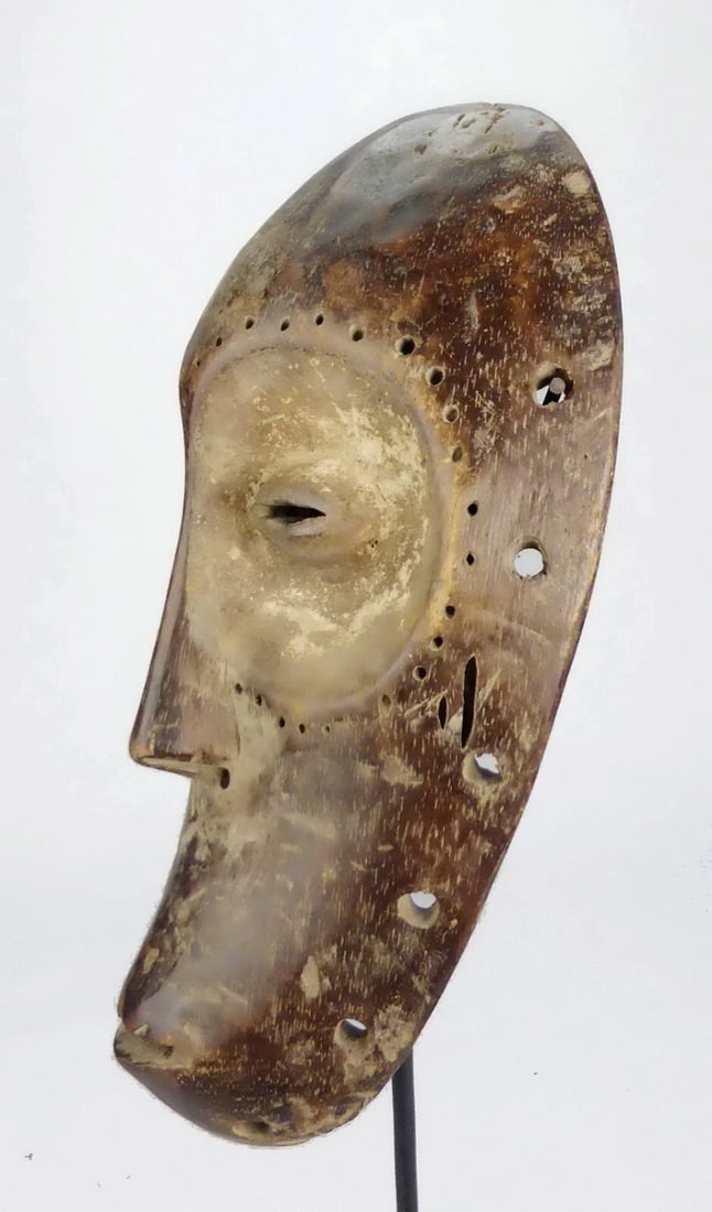 Superb LEGA Bwami Cult wood Mask Congo DRC African Tribal Art Africain 0892 - 6