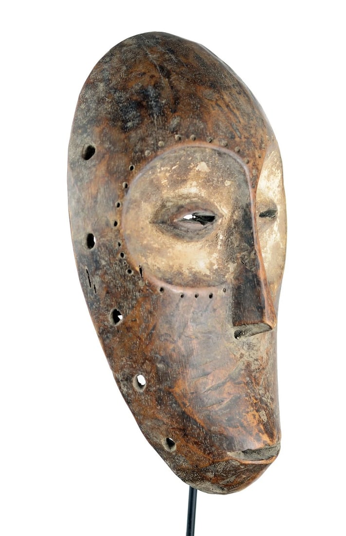 Superb LEGA Bwami Cult wood Mask Congo DRC African Tribal Art Africain 0892 - 9