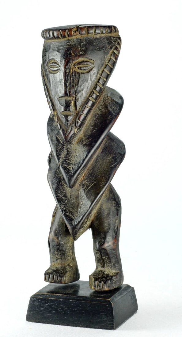 ZANDE AZANDE Rare Ubangi Zigzag figure Congo DRC African Tribal Art 1348 - 4