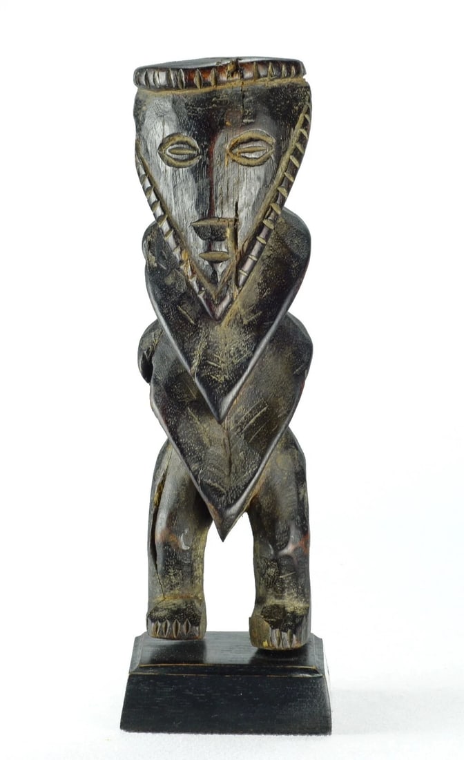 ZANDE AZANDE Rare Ubangi Zigzag figure Congo DRC African Tribal Art 1348 - 9