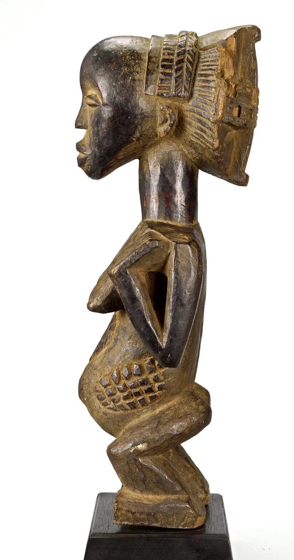 Large LUBA Classical Cult Figure Statue Congo DRC African Tribal Art 1329 - 5