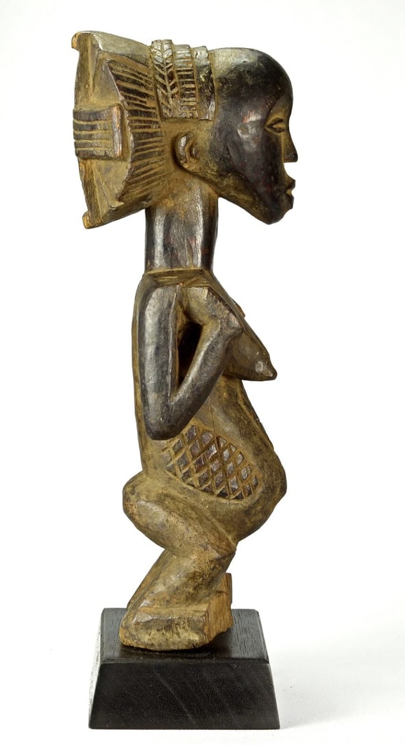 Large LUBA Classical Cult Figure Statue Congo DRC African Tribal Art 1329 - 8