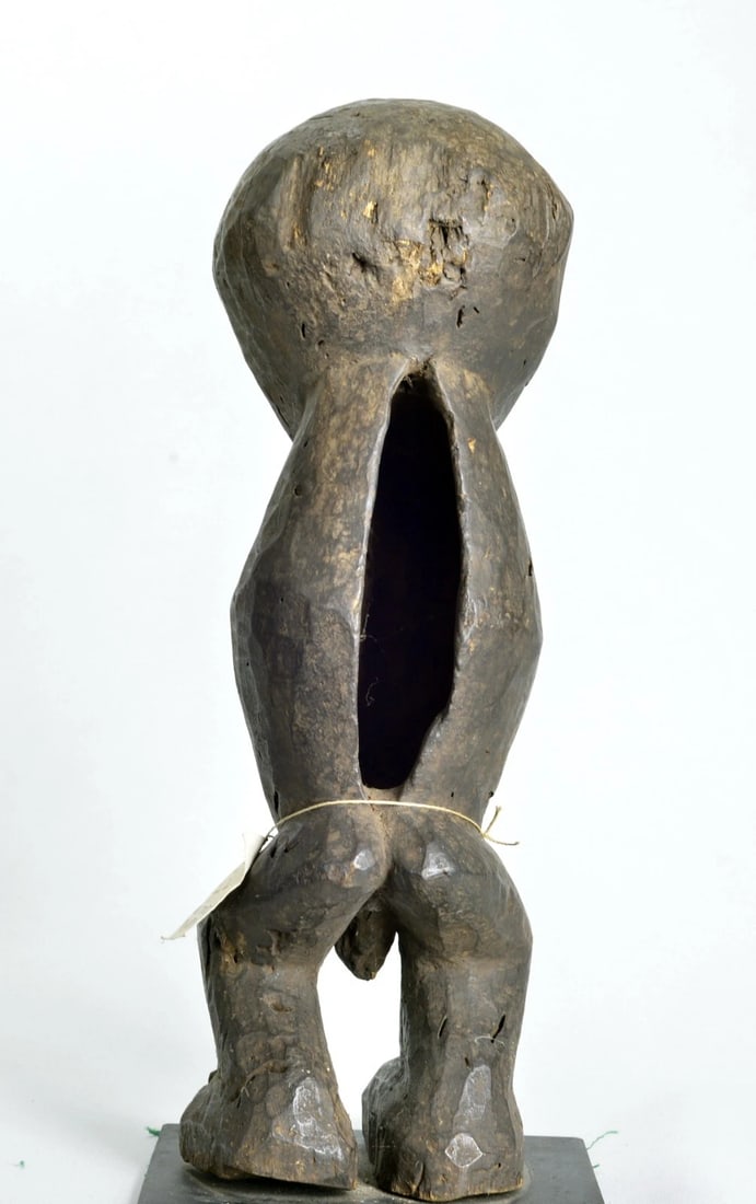 Slit drum African Art rare anthropomorphic Lega Figure Statue Congo drc - 2