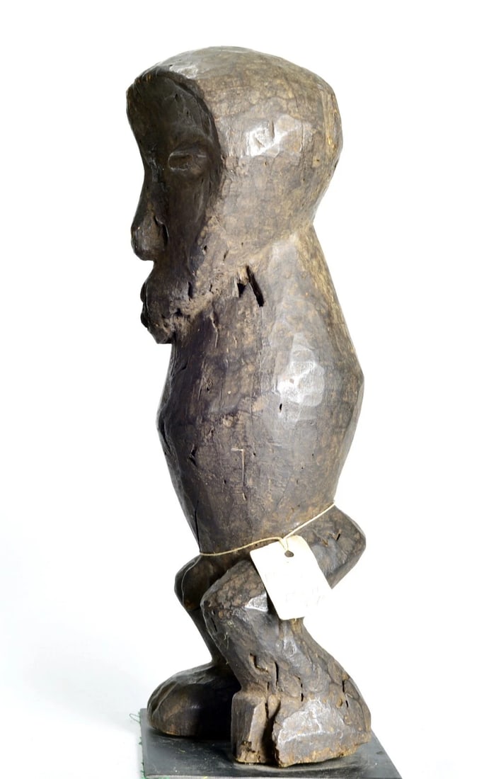 Slit drum African Art rare anthropomorphic Lega Figure Statue Congo drc - 4