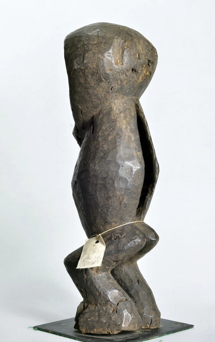 Slit drum African Art rare anthropomorphic Lega Figure Statue Congo drc - 5