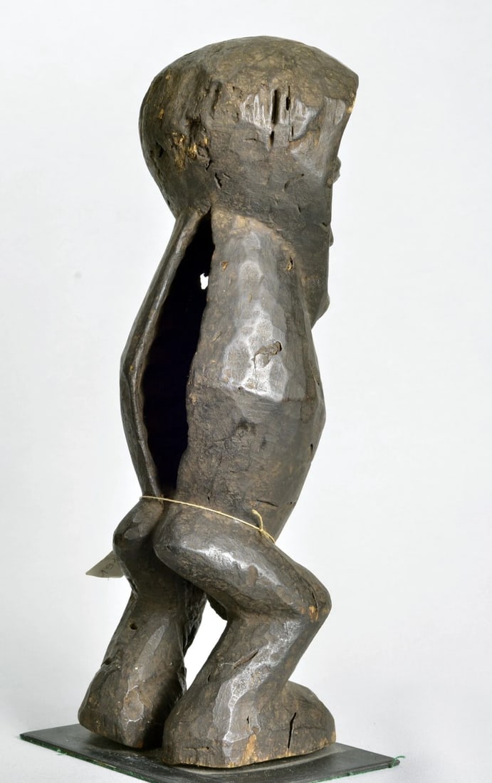 Slit drum African Art rare anthropomorphic Lega Figure Statue Congo drc - 6