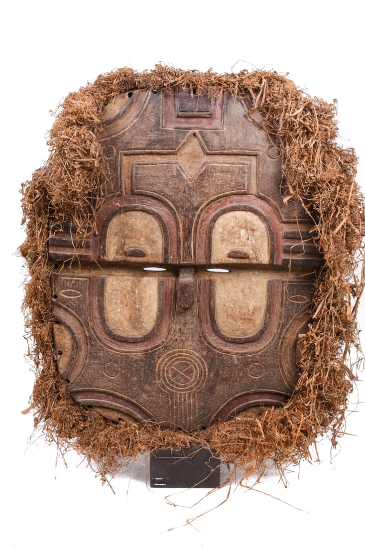 Kidumu Mask – Wood, Raphia – Teke – DR Congo - 4