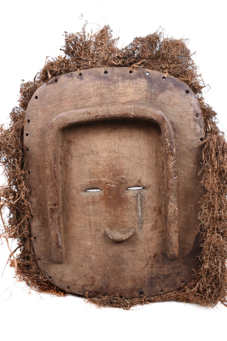 Kidumu Mask – Wood, Raphia – Teke – DR Congo - 8
