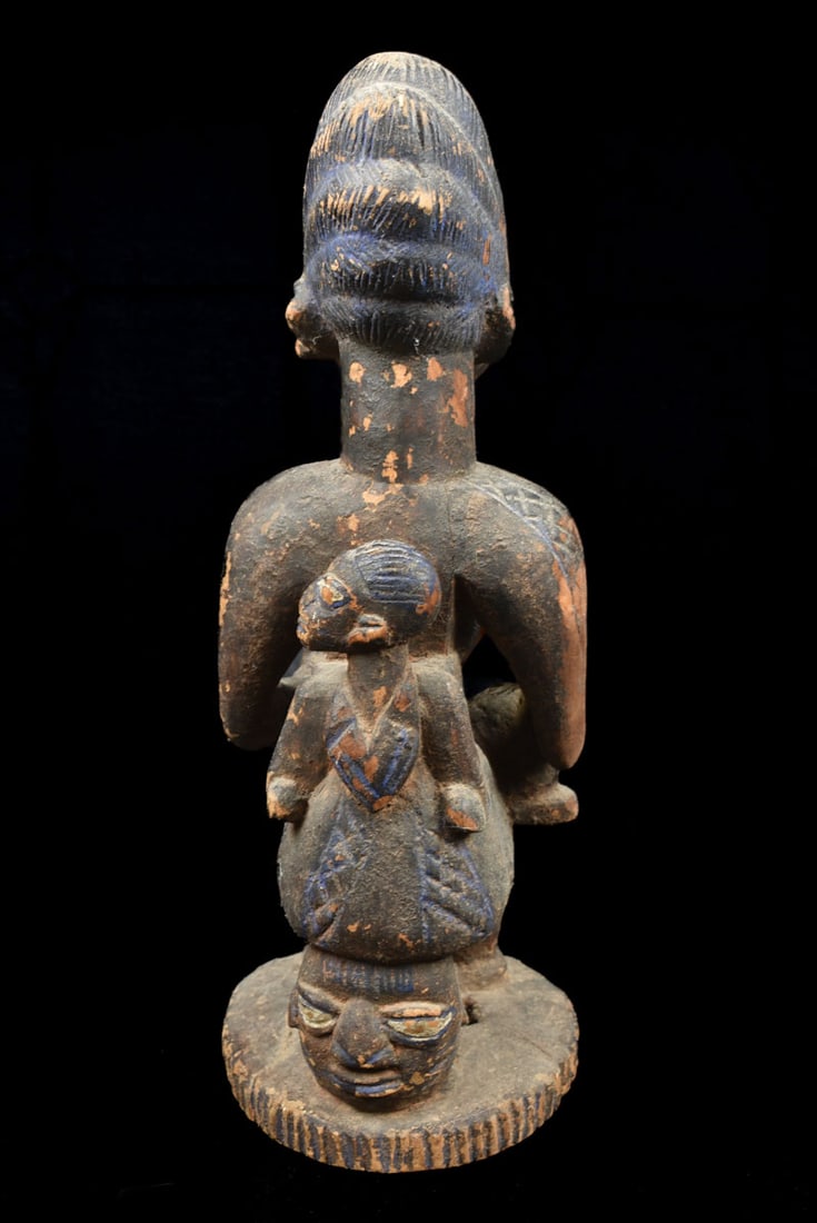 Maternity figure – Wood – Yoruba – Nigeria - 5