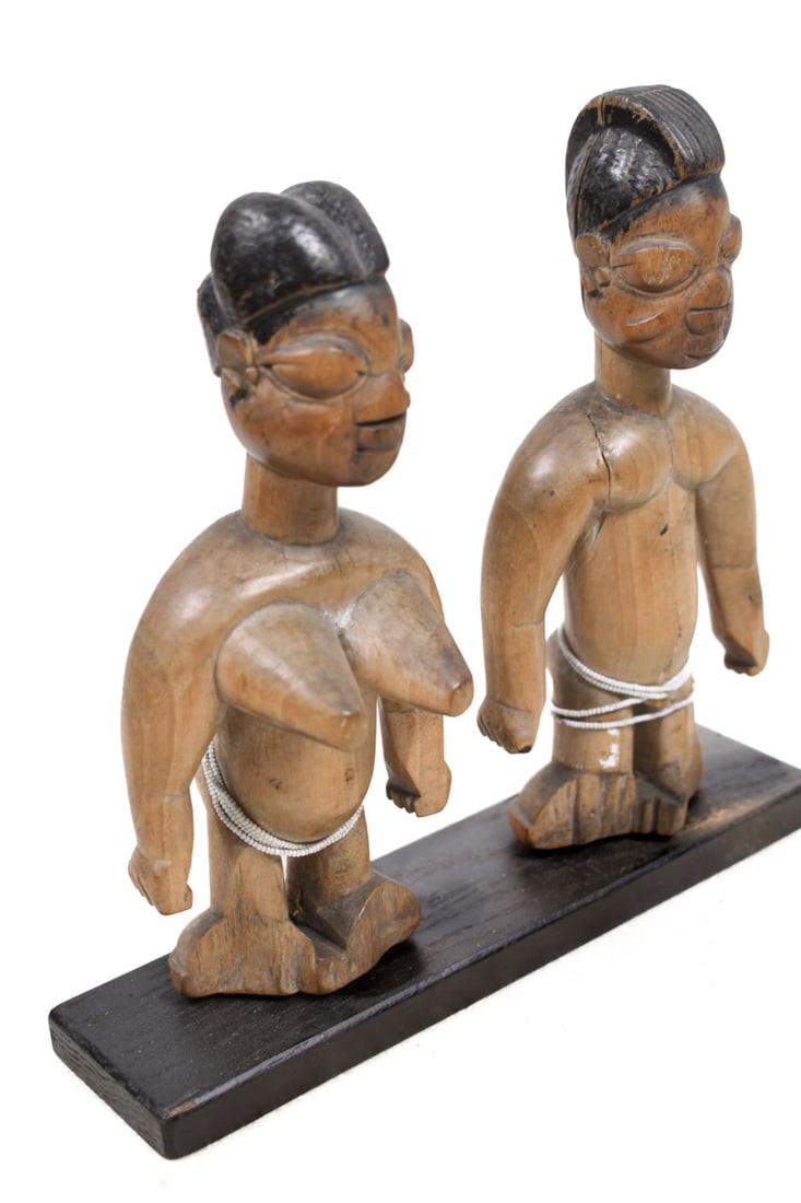 Venavi twin figure – Wood, Beads – Ewe – Togo - 2