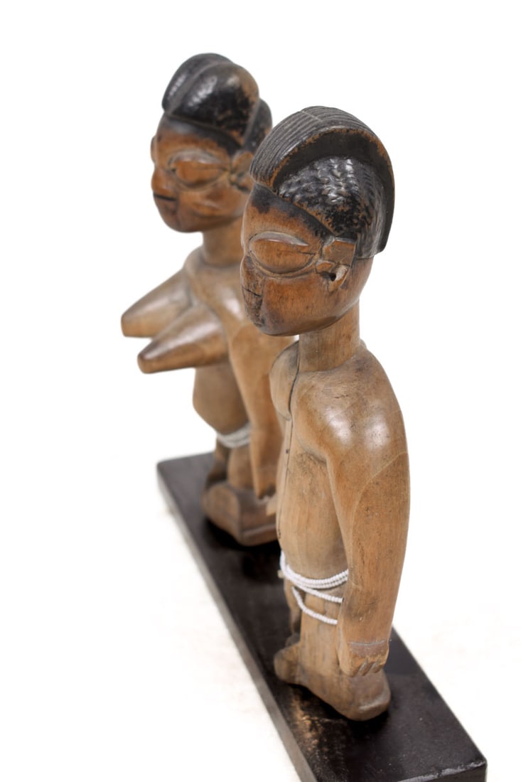 Venavi twin figure – Wood, Beads – Ewe – Togo - 5