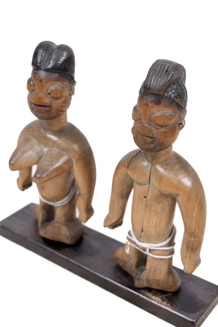 Venavi twin figure – Wood, Beads – Ewe – Togo - 6