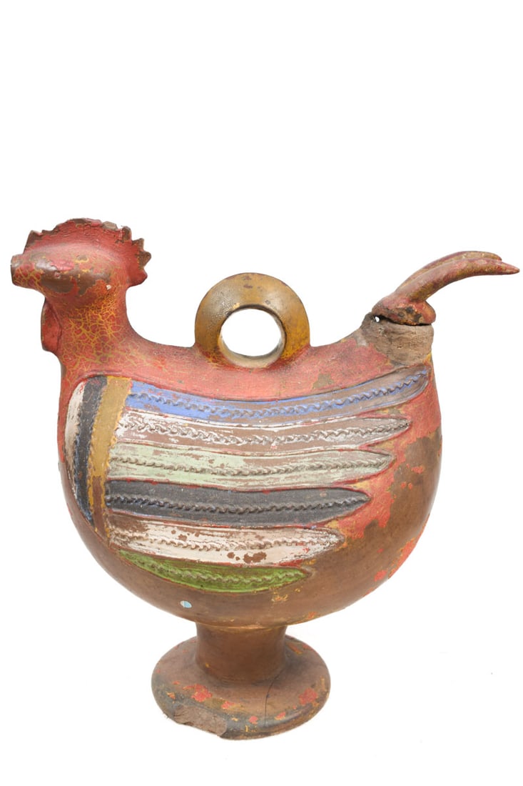 Rooster Figure – Terracotta – Akan- Ghana – Schädler Certificate - 2