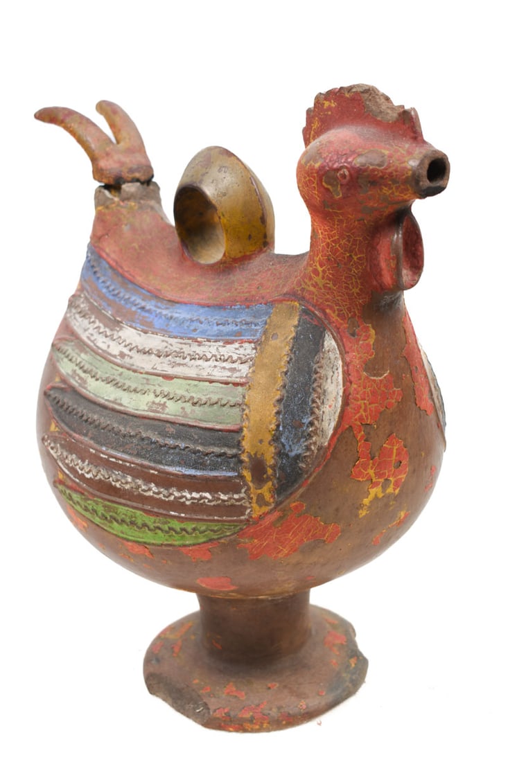 Rooster Figure – Terracotta – Akan- Ghana – Schädler Certificate - 6