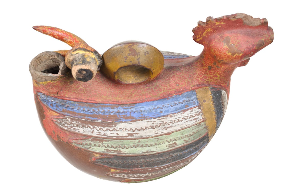 Rooster Figure – Terracotta – Akan- Ghana – Schädler Certificate - 9